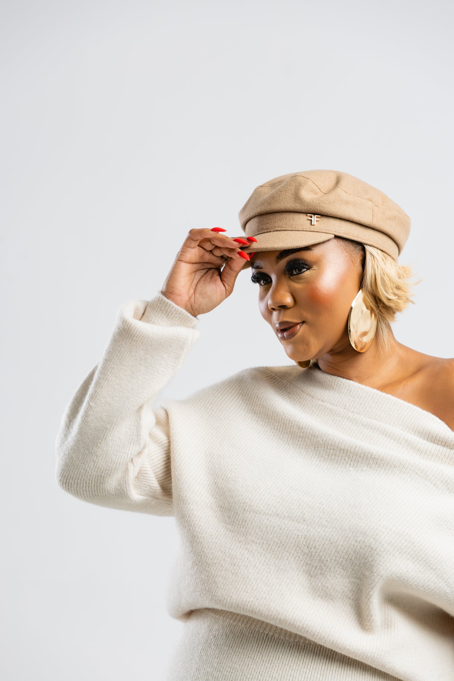 Cream knit 2 piece
