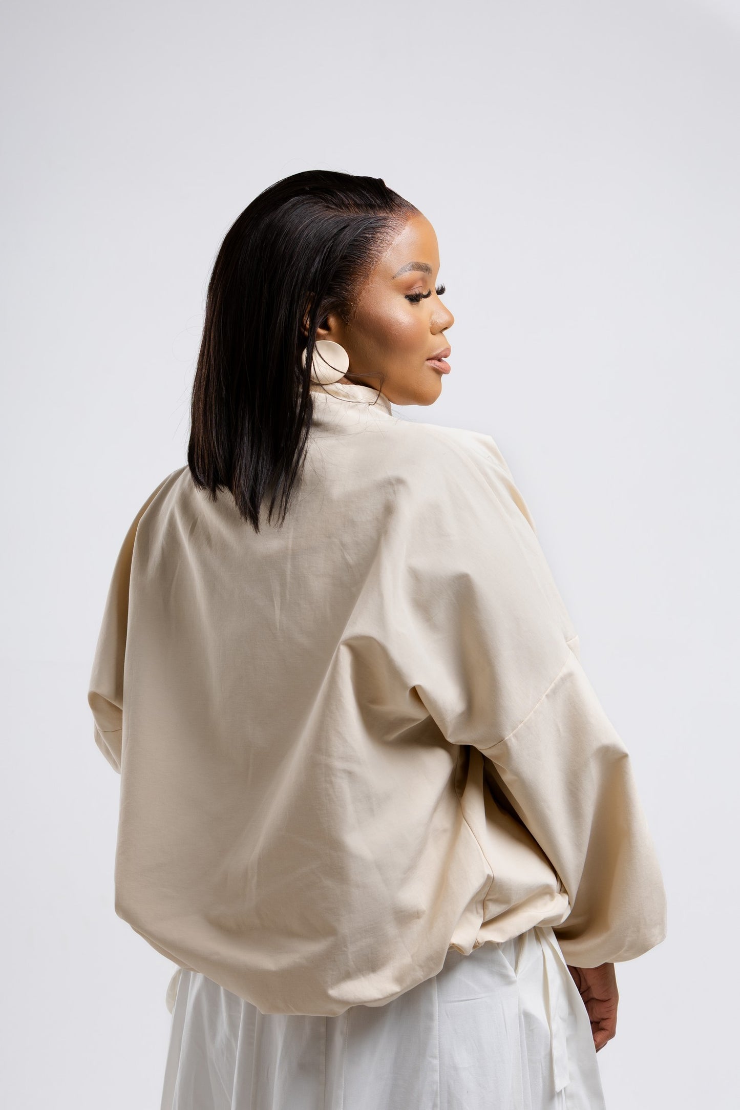 Ivory Cross Button Jacket