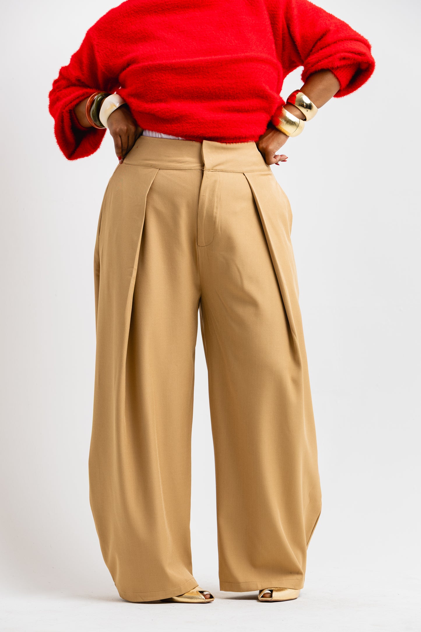 Front pleat pants