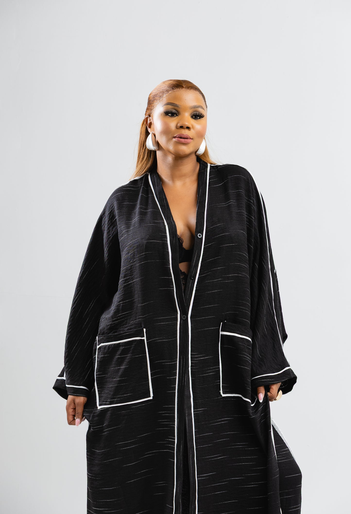 Black kimono set