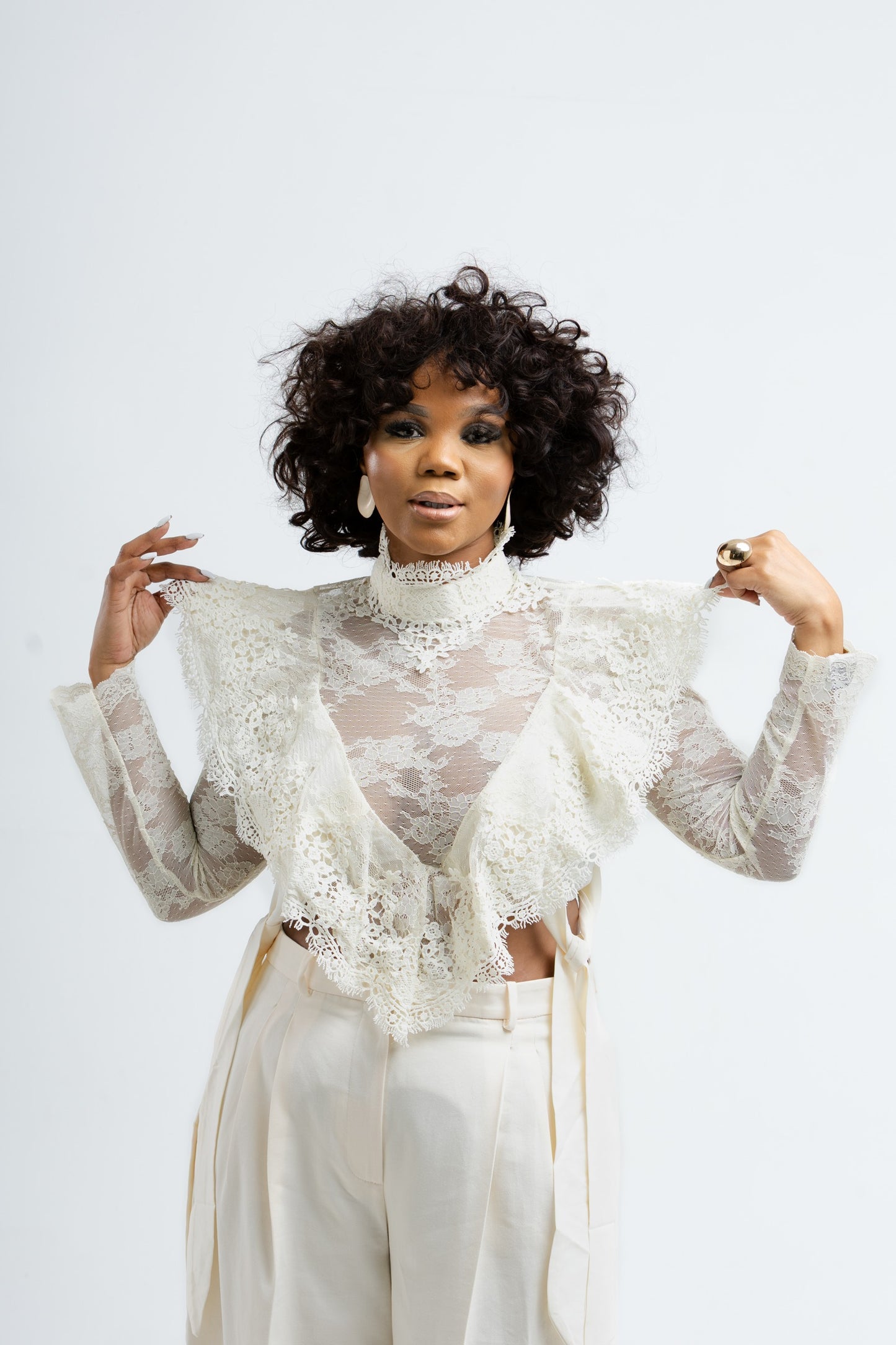 Lace Statement Blouse