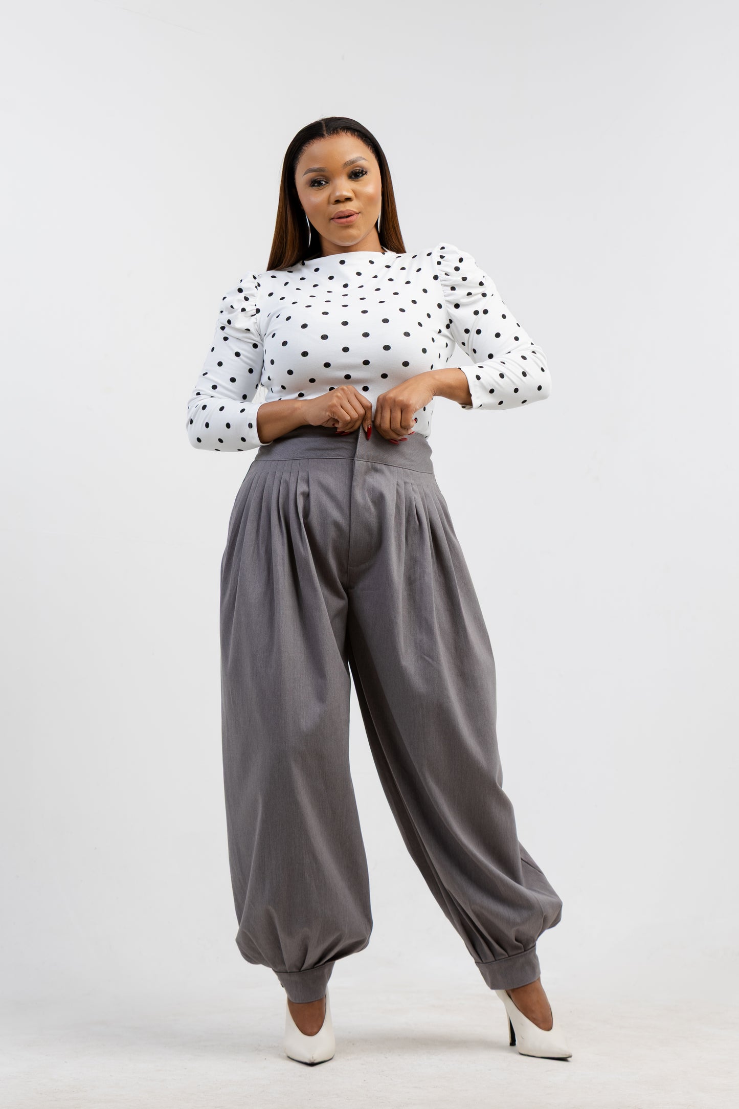 POLKA WHITE PUFF TOP