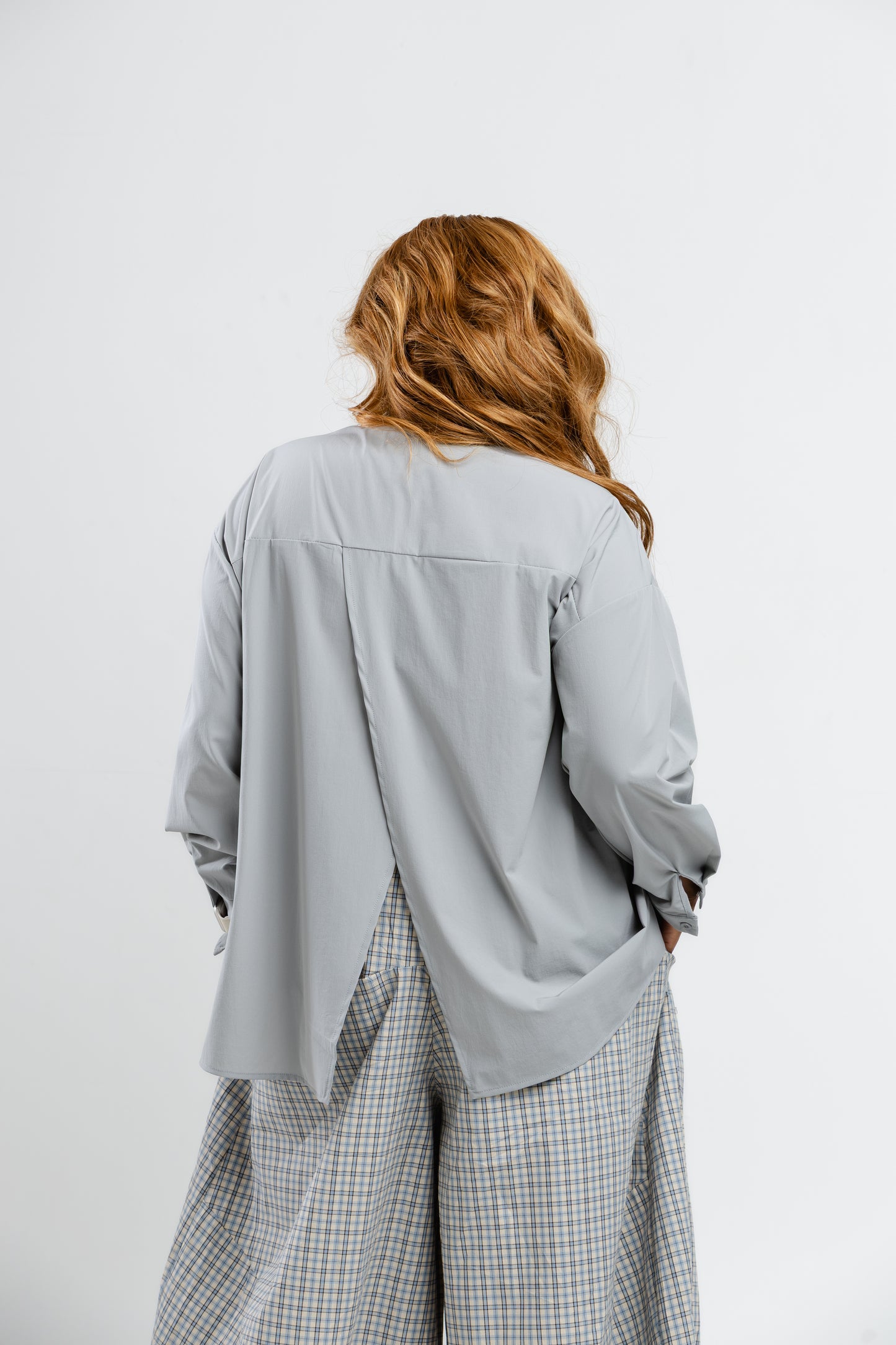 Checkered barrel pants