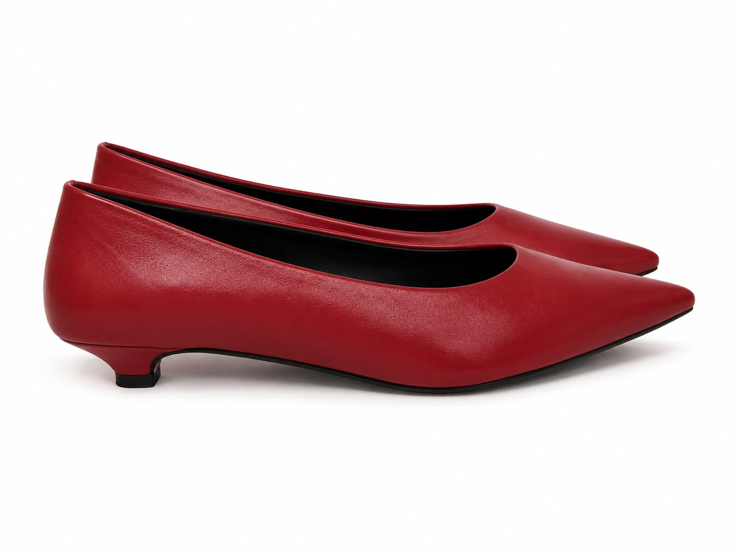 Red Kitten Heels