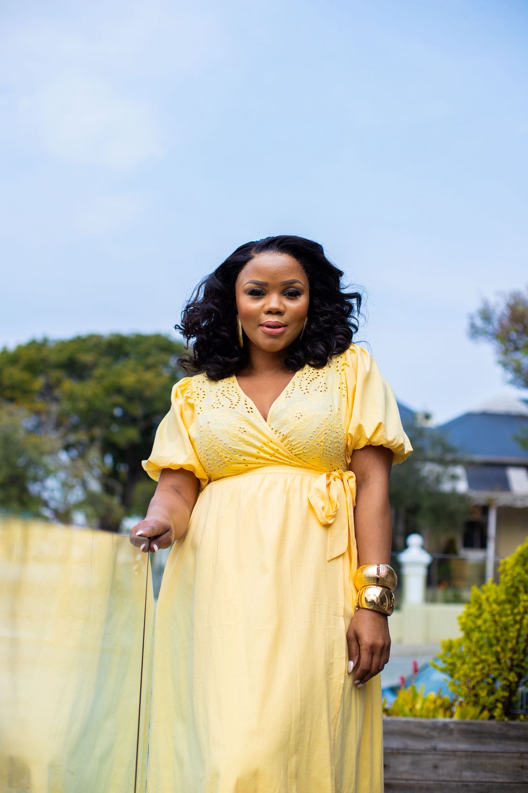 Eyelet Wrap Dress