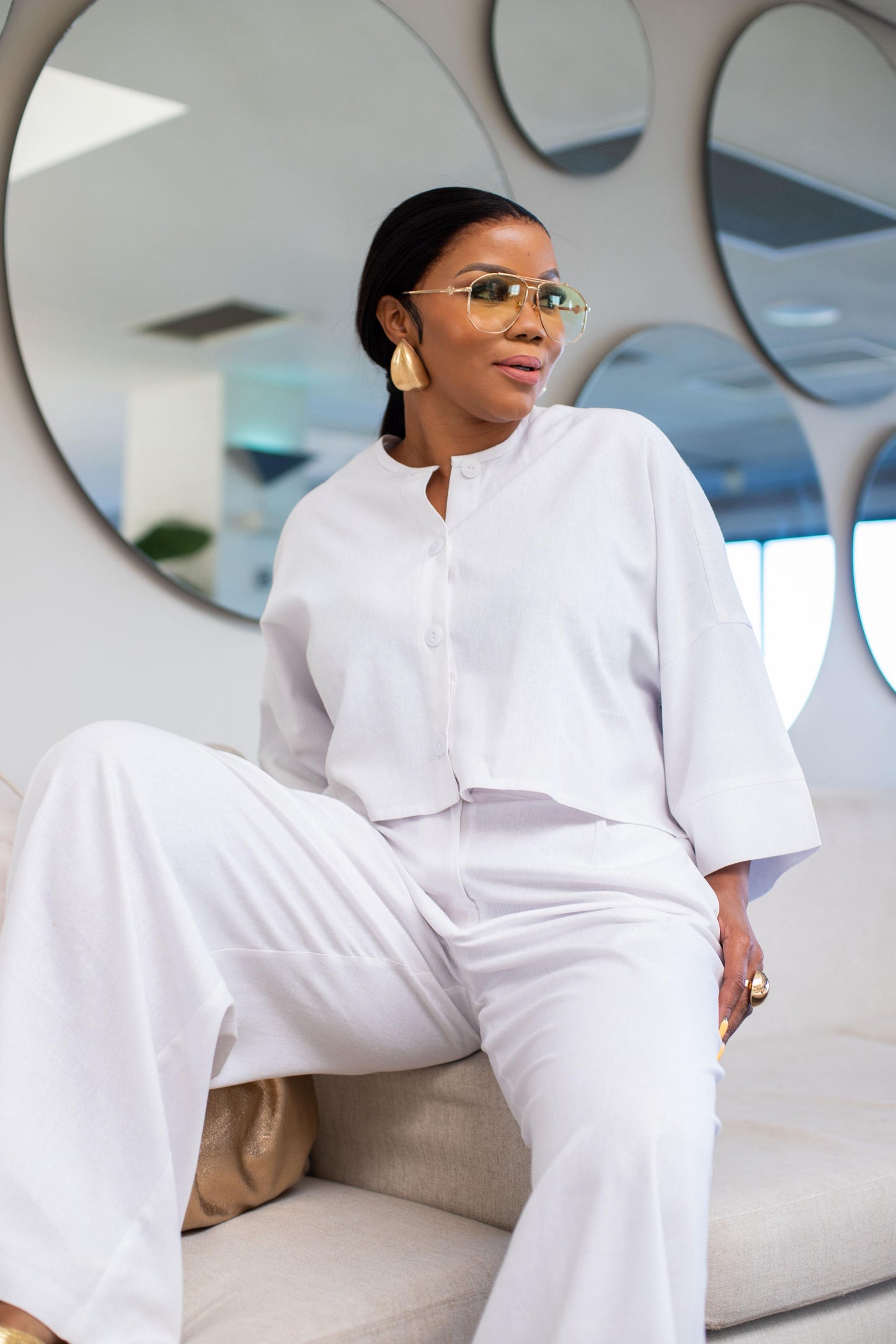 White Luxe Co-Ord Set ( Available on Pre-Order )
