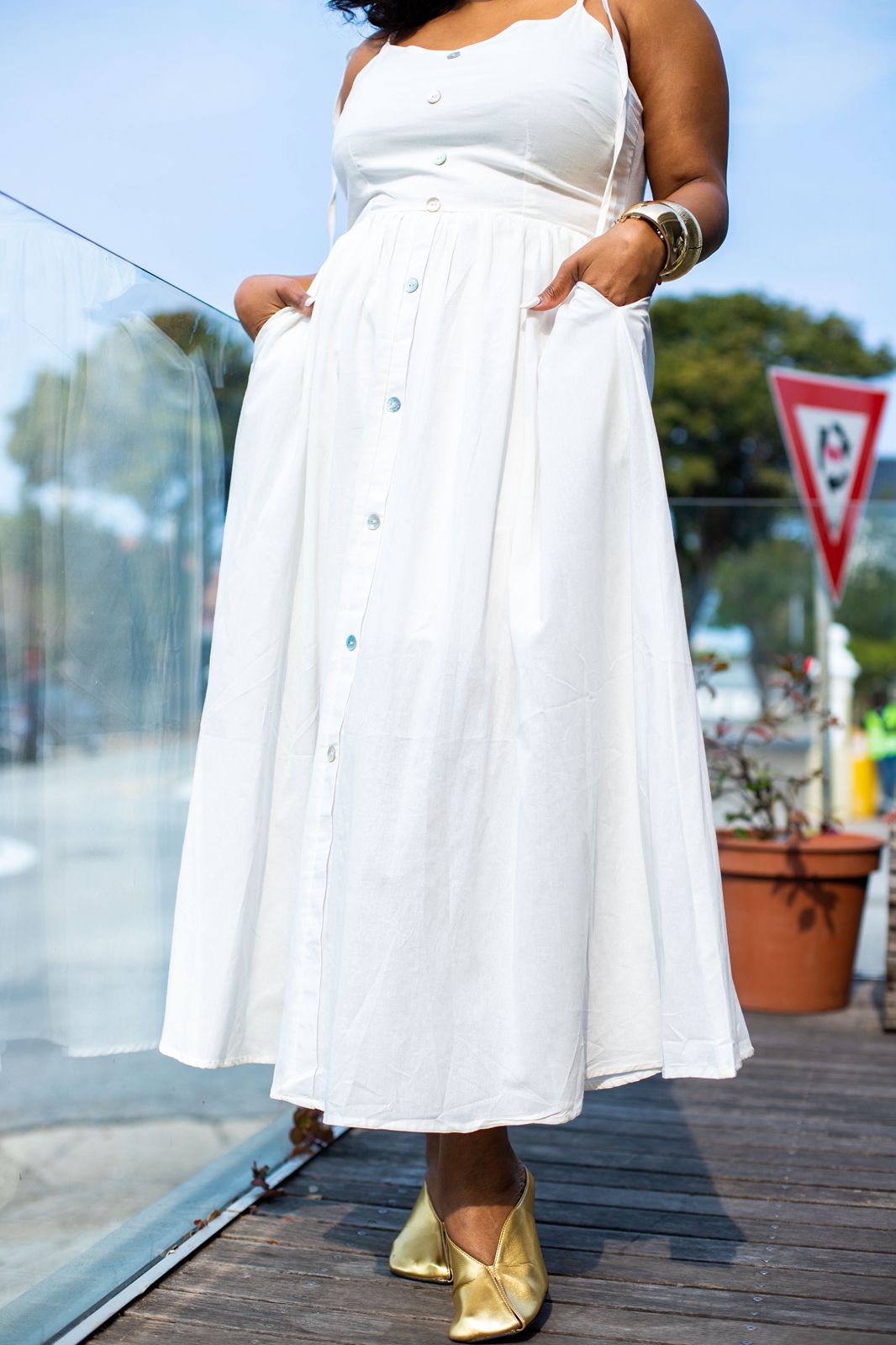 Linen Strappy Dress