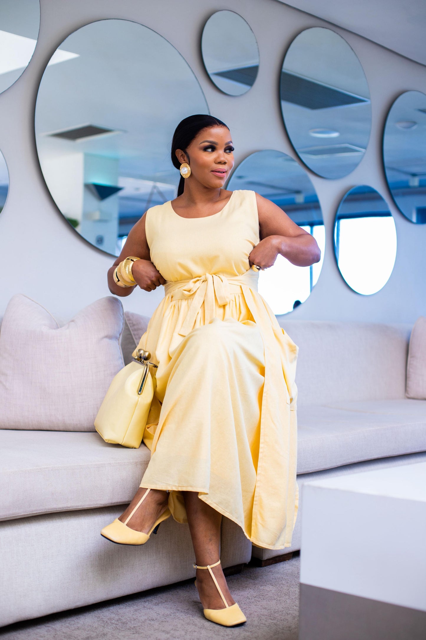 Golden Tunic Wrap Dress ( Avail on Pre-Order )