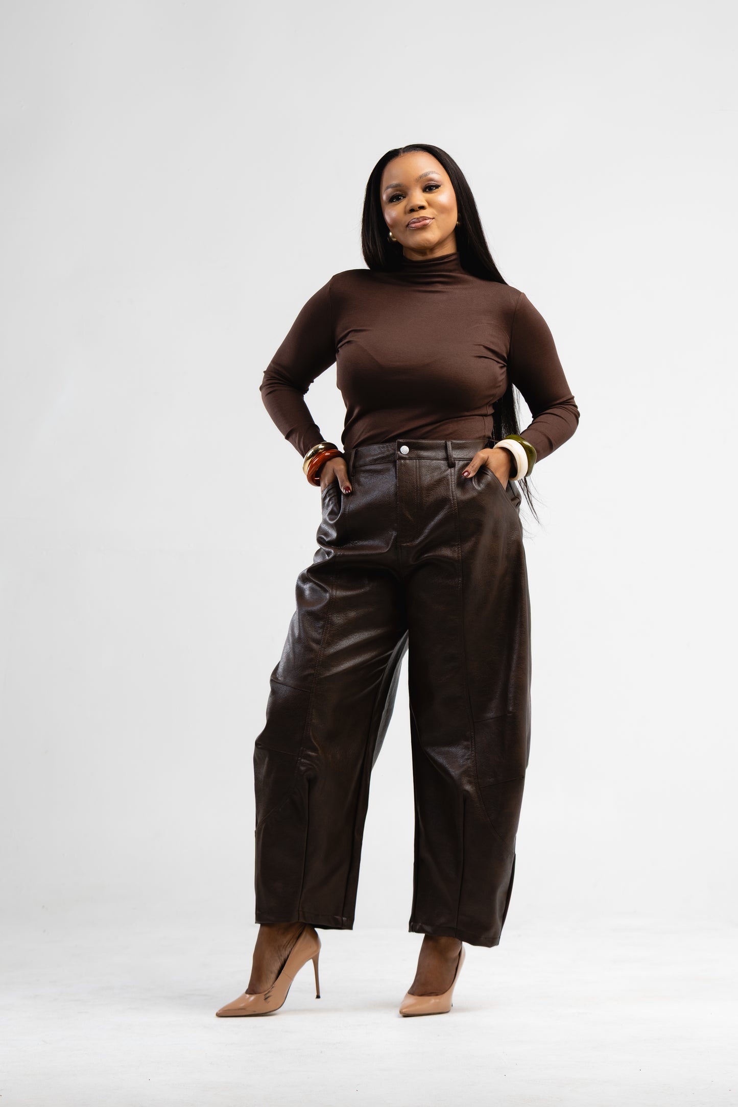 Brown turtleneck