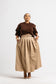 KHAKI PLEAT SKIRT