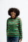 Striped Rugby Jumper – Green & Brown