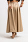 KHAKI PLEAT SKIRT