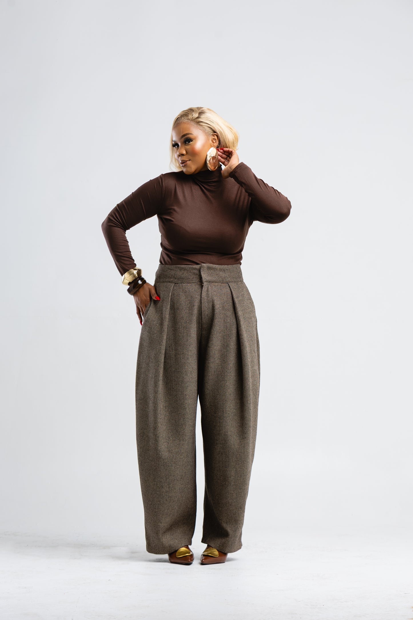 Brown Turtleneck