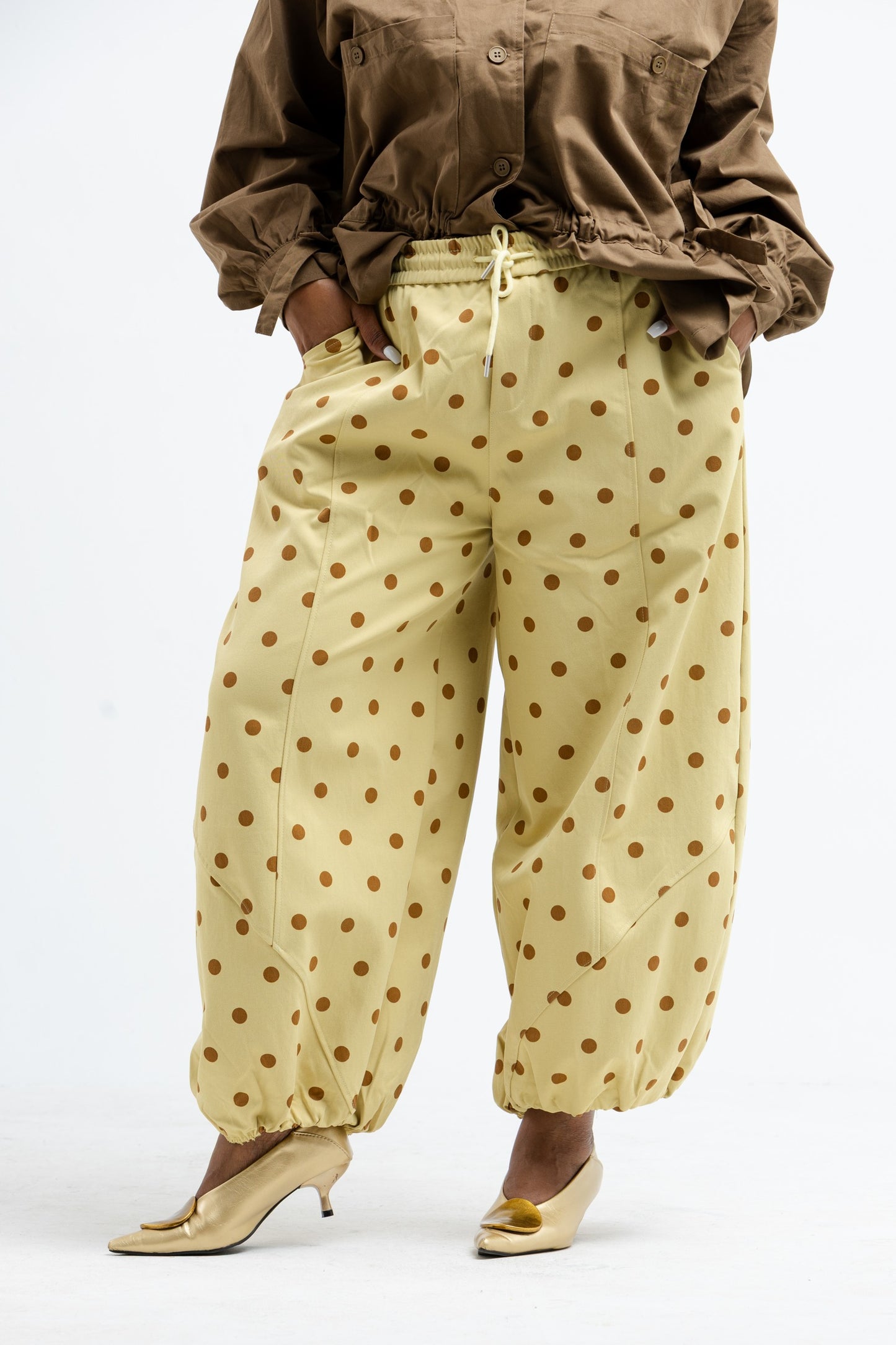 Polka Barrel Cuff Pants