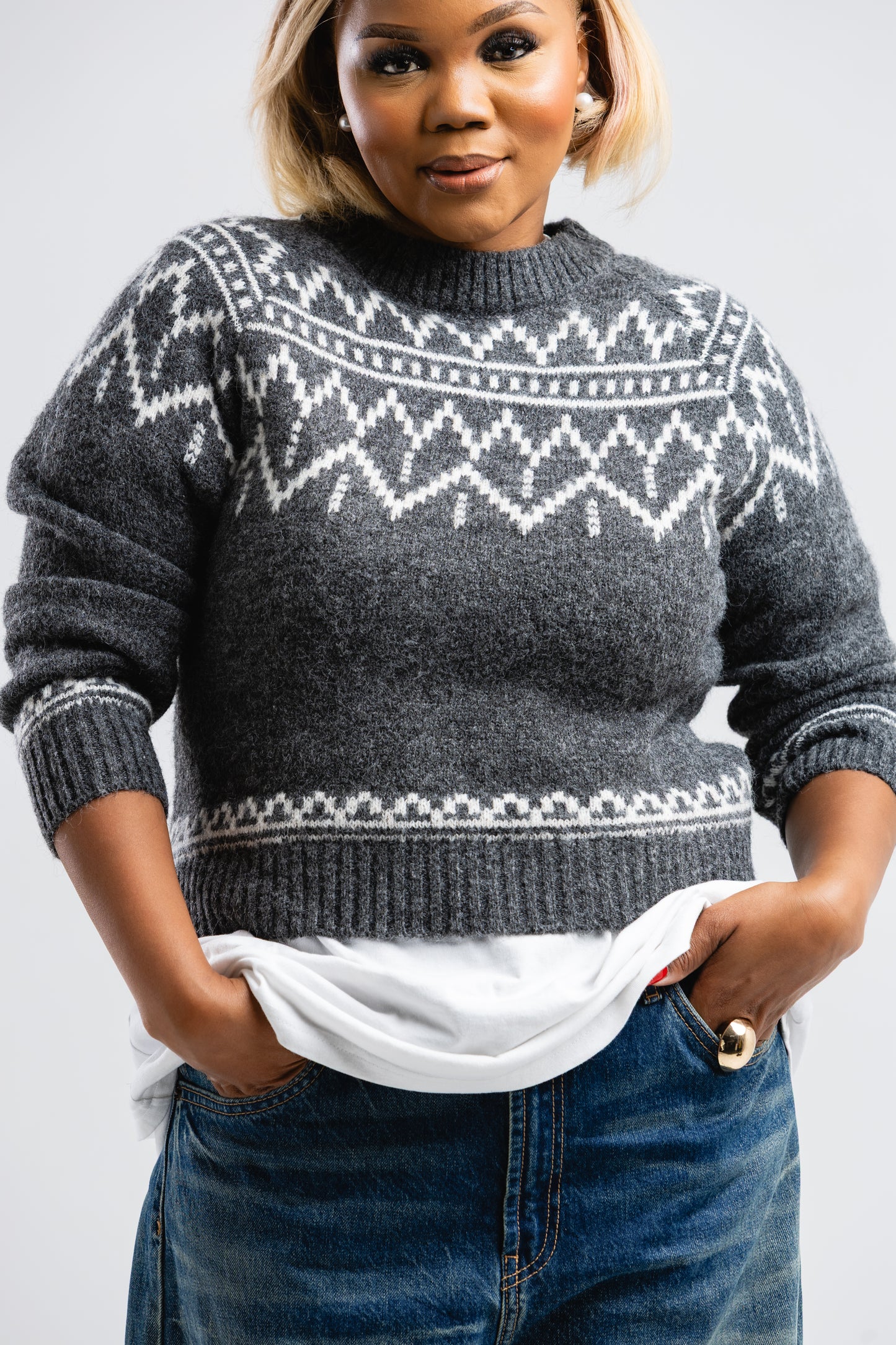 Nordic charcoal knit