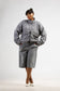 Grey Tweed Bomber