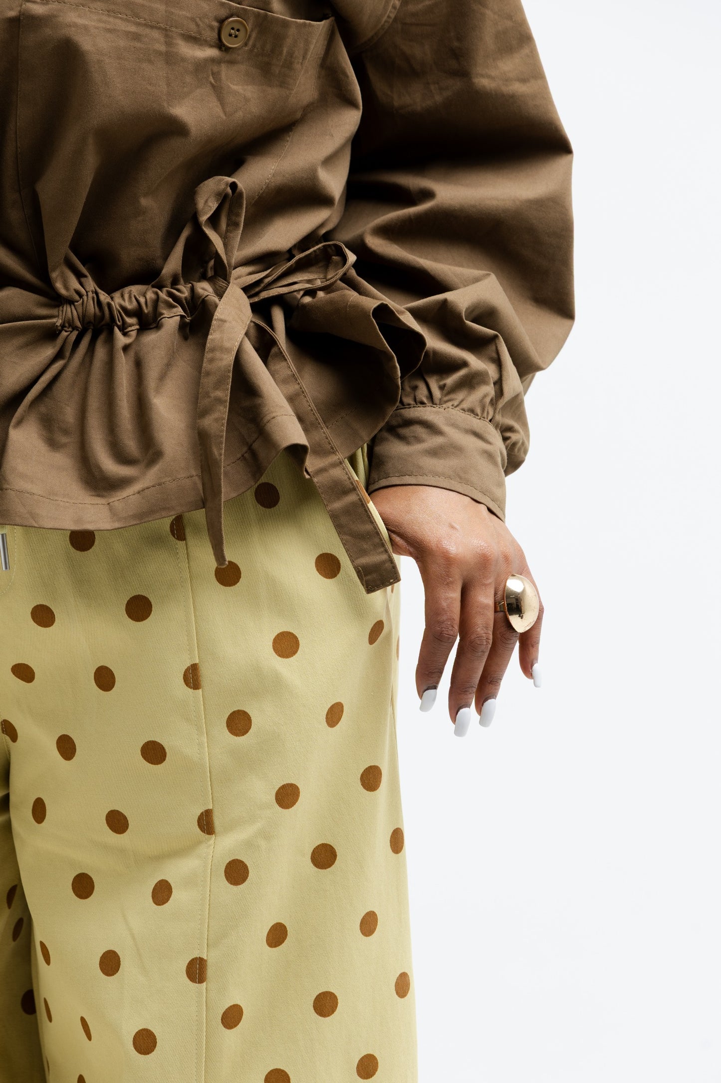 Polka Barrel Cuff Pants