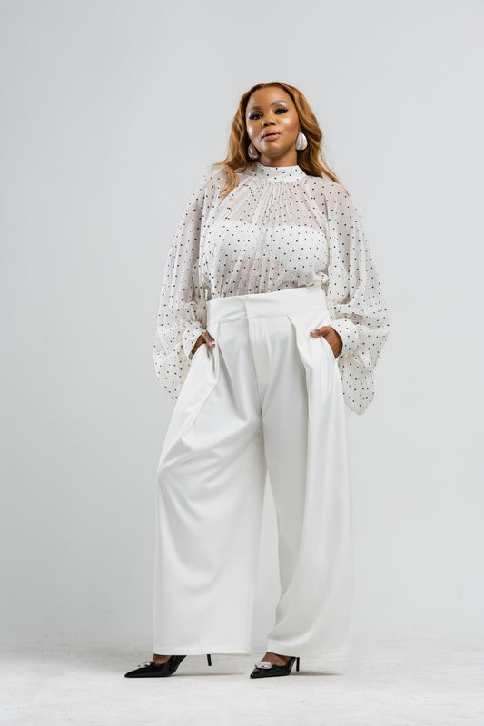 Front pleat pants