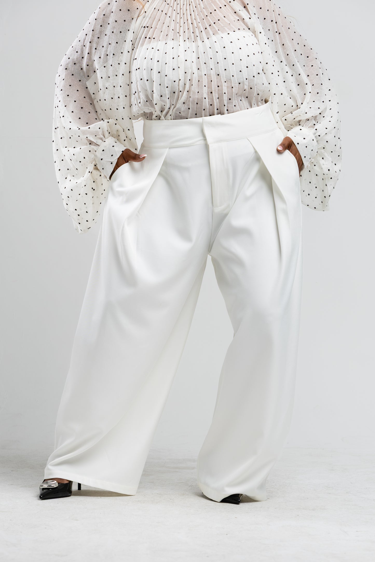 Front pleat pants