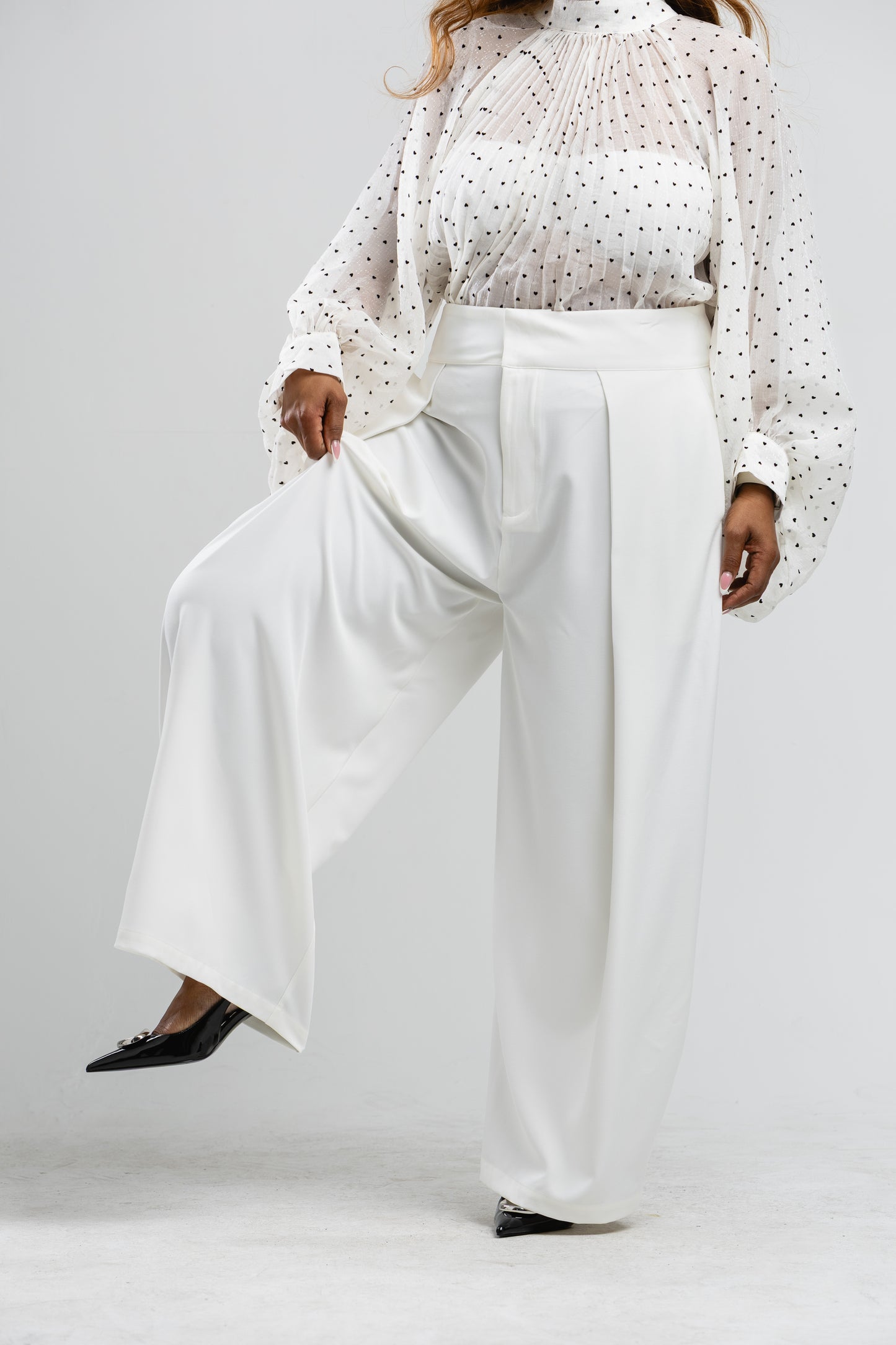 Front pleat pants