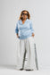 Blue cable knit