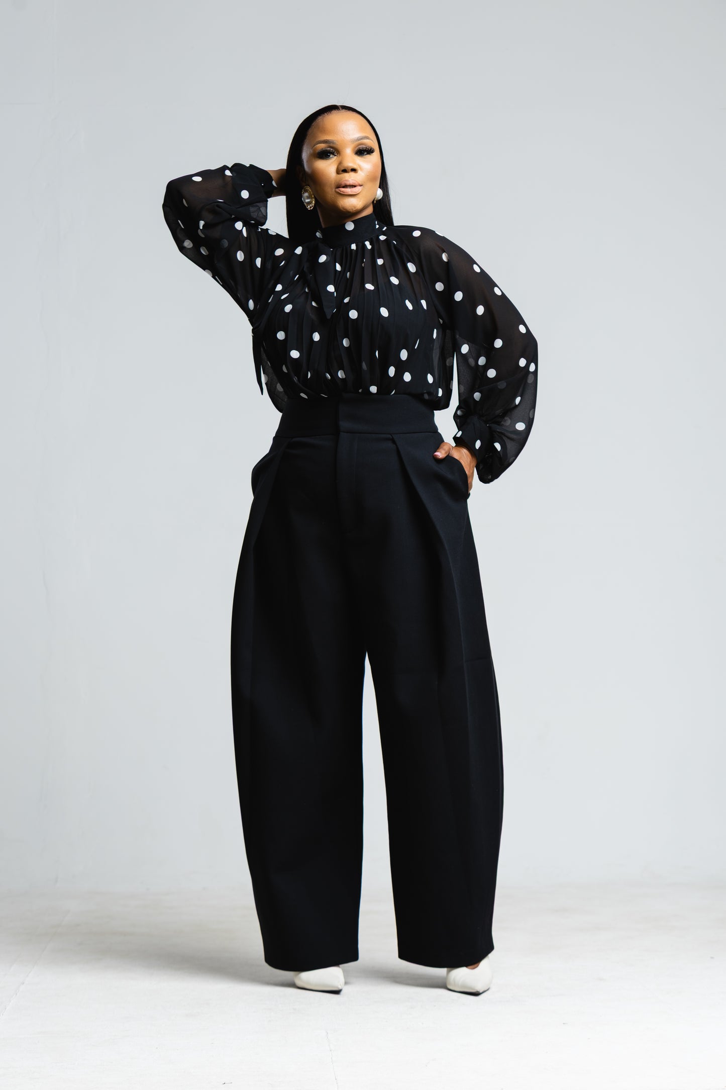 Polka Chiffon Blouse