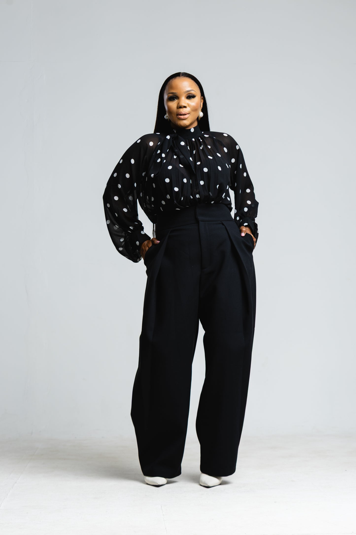 Polka Chiffon Blouse