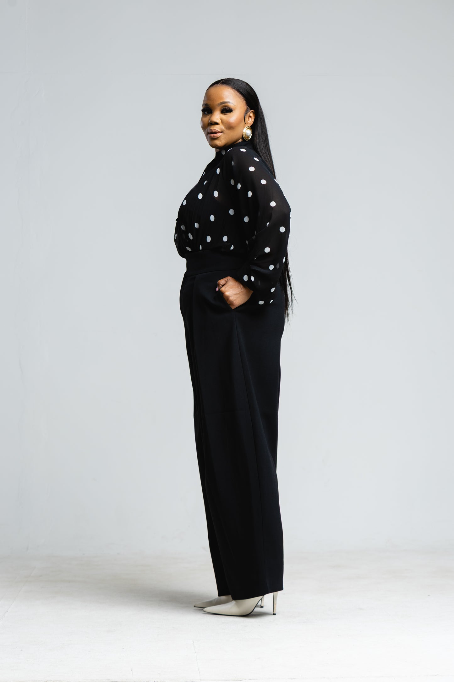 Polka Chiffon Blouse