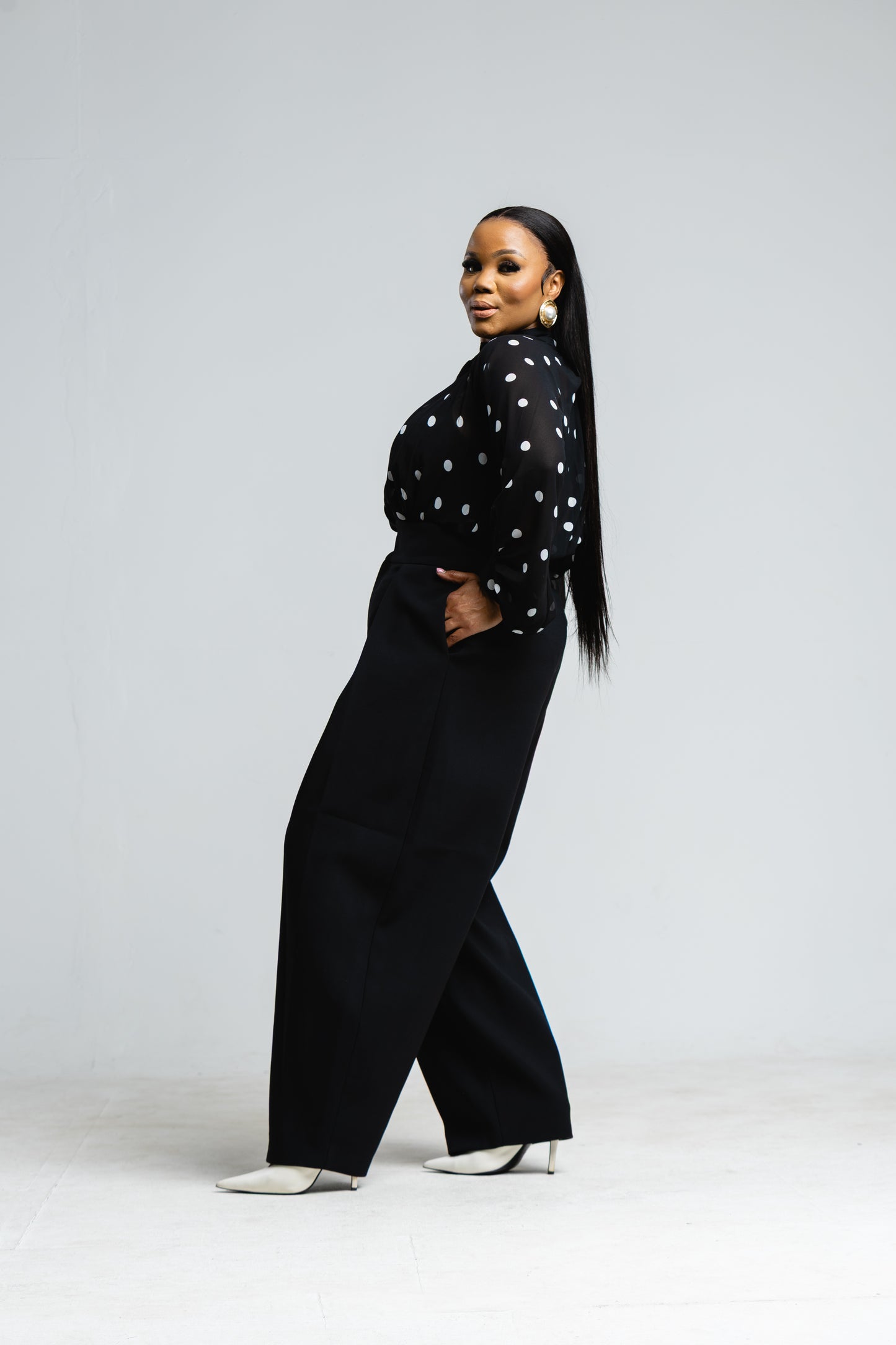 Polka Chiffon Blouse