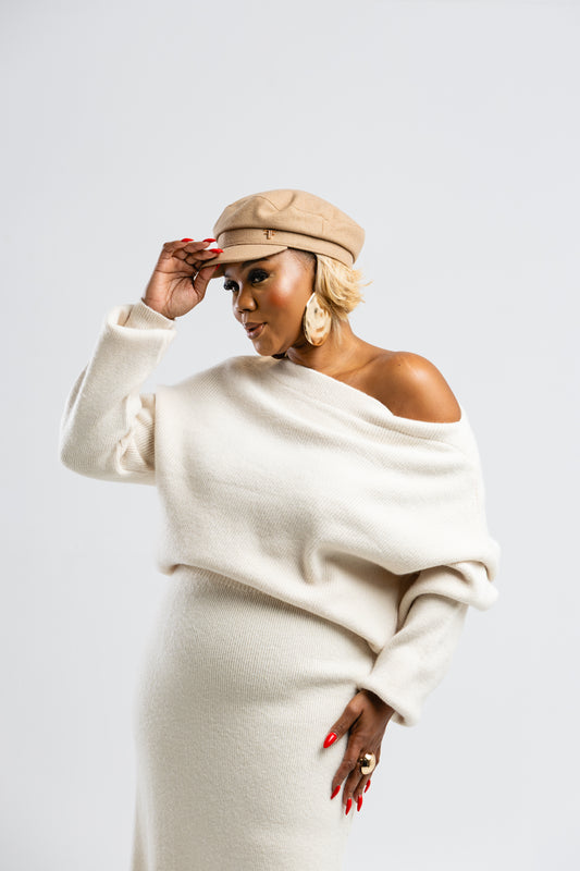 Cream knit 2 piece