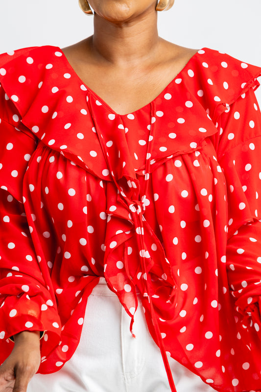 Cherry Dot Blouse
