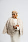 Fawn faux fur coat