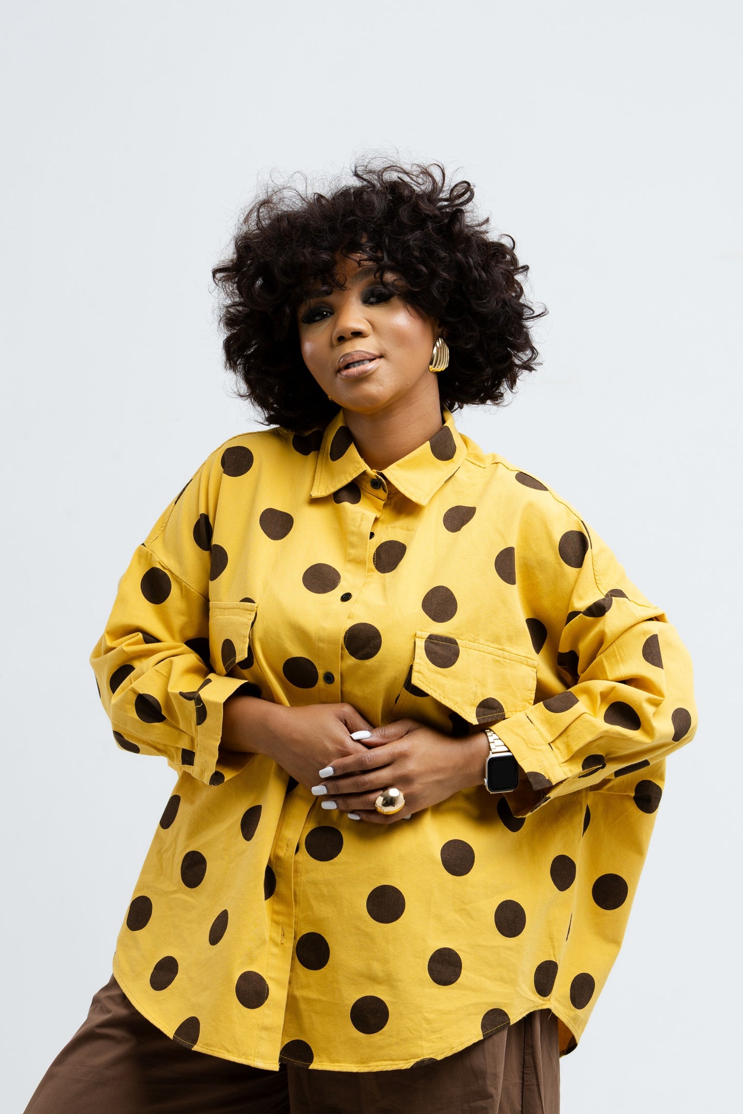Oversized Polka Dot Shirt