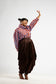 Satin Drape Pants-Brown