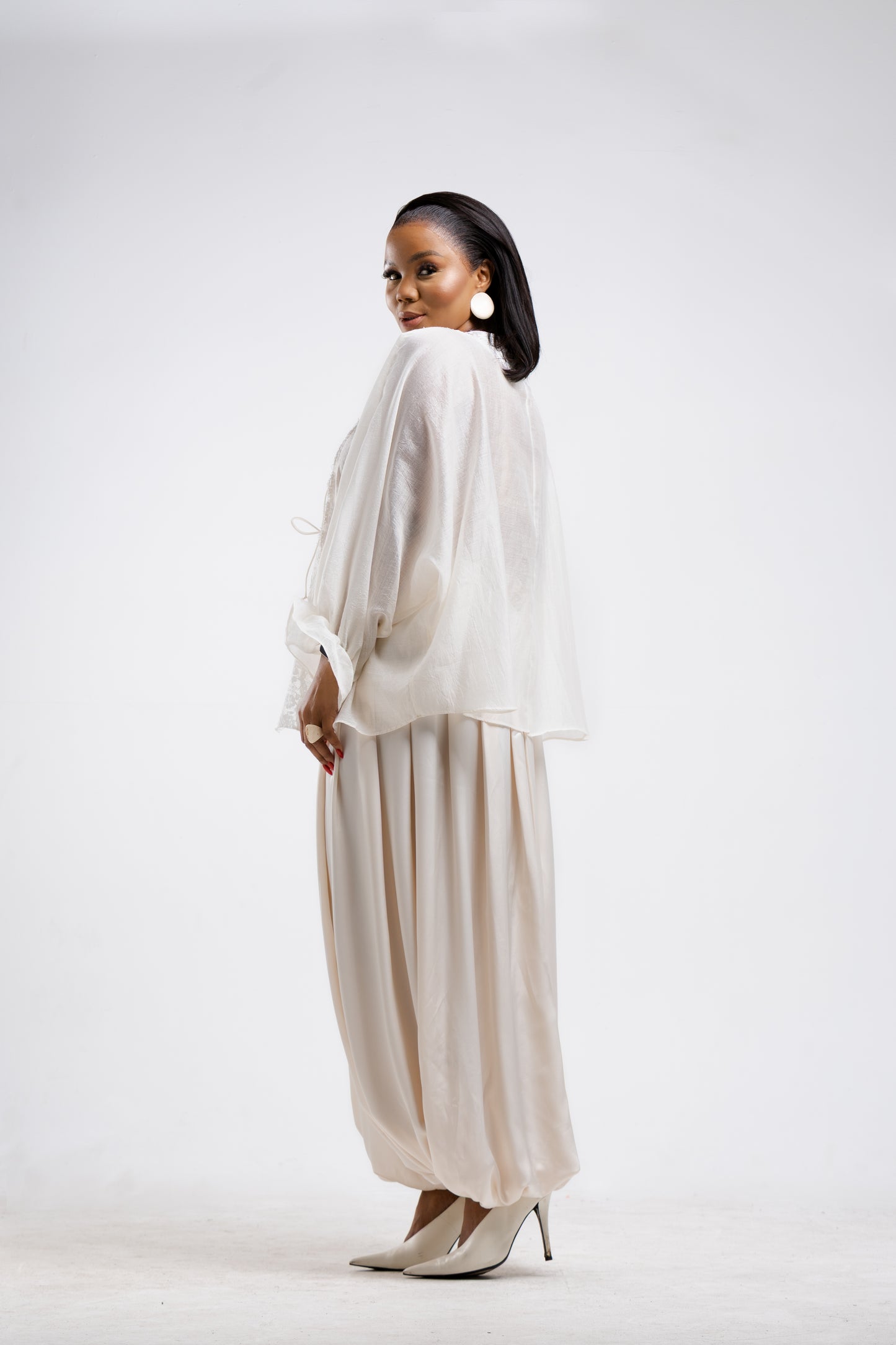 Ecru Aladdin Pants