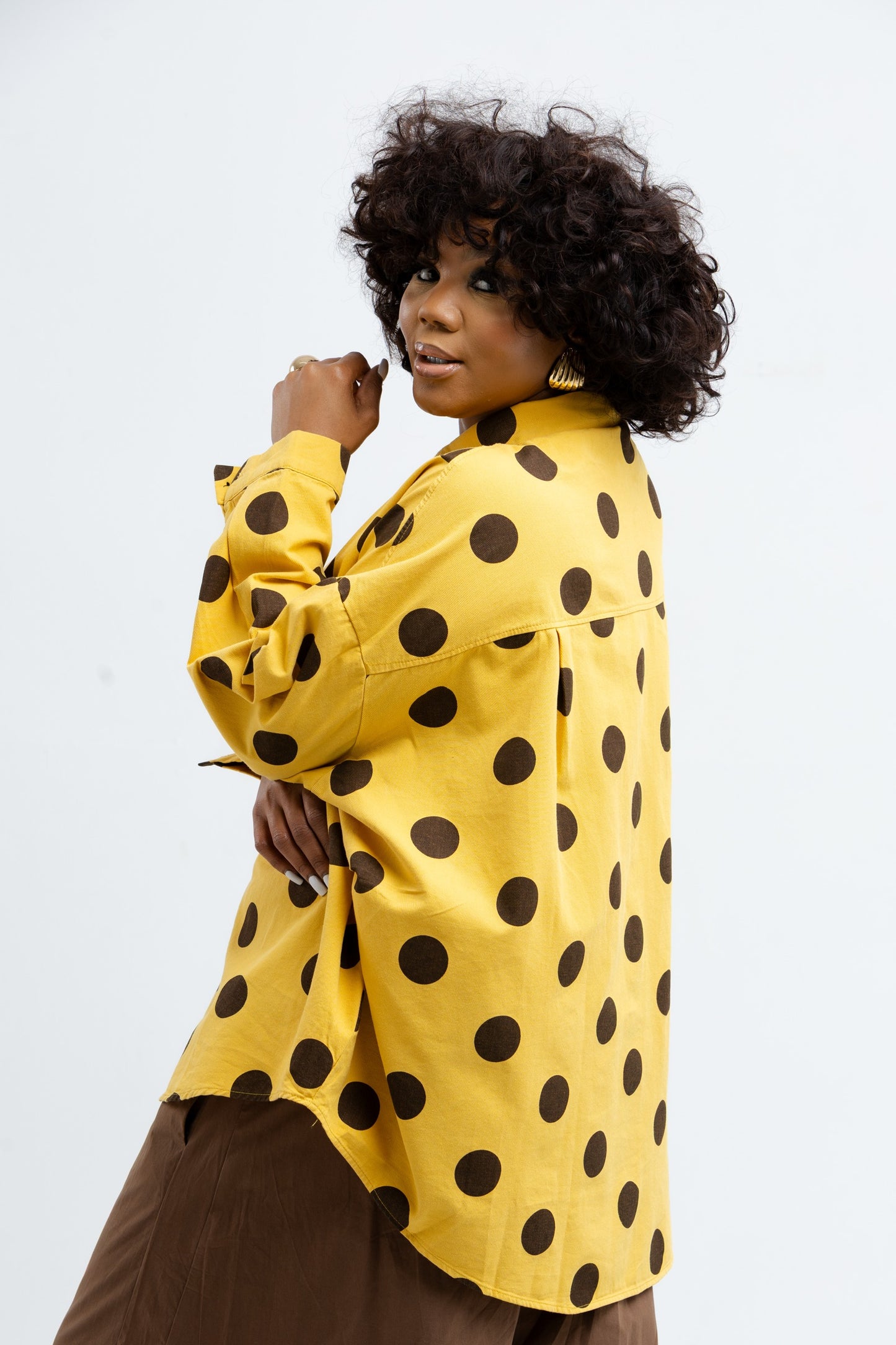 Oversized Polka Dot Shirt