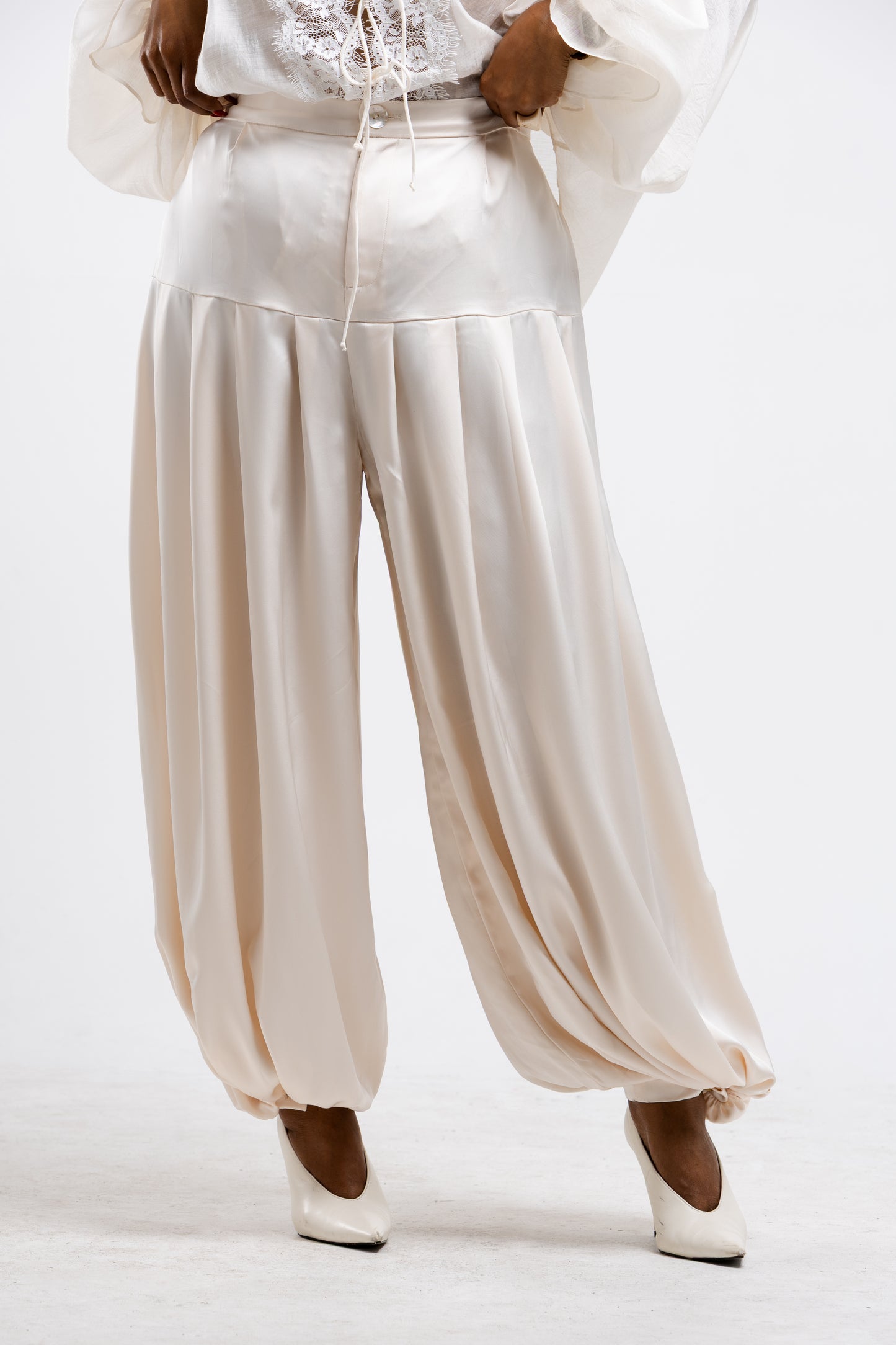 Ecru Aladdin Pants