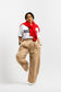 Camel barrel pants