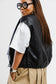 Black PU leather