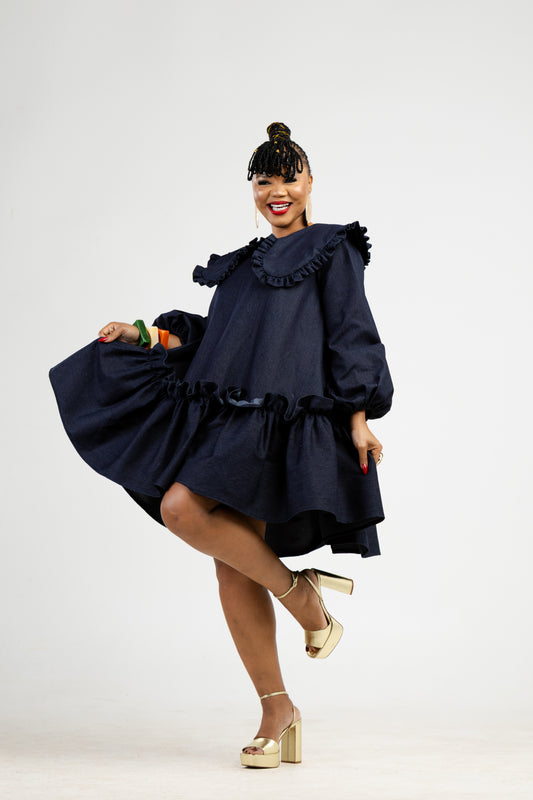Denim whimsy dress