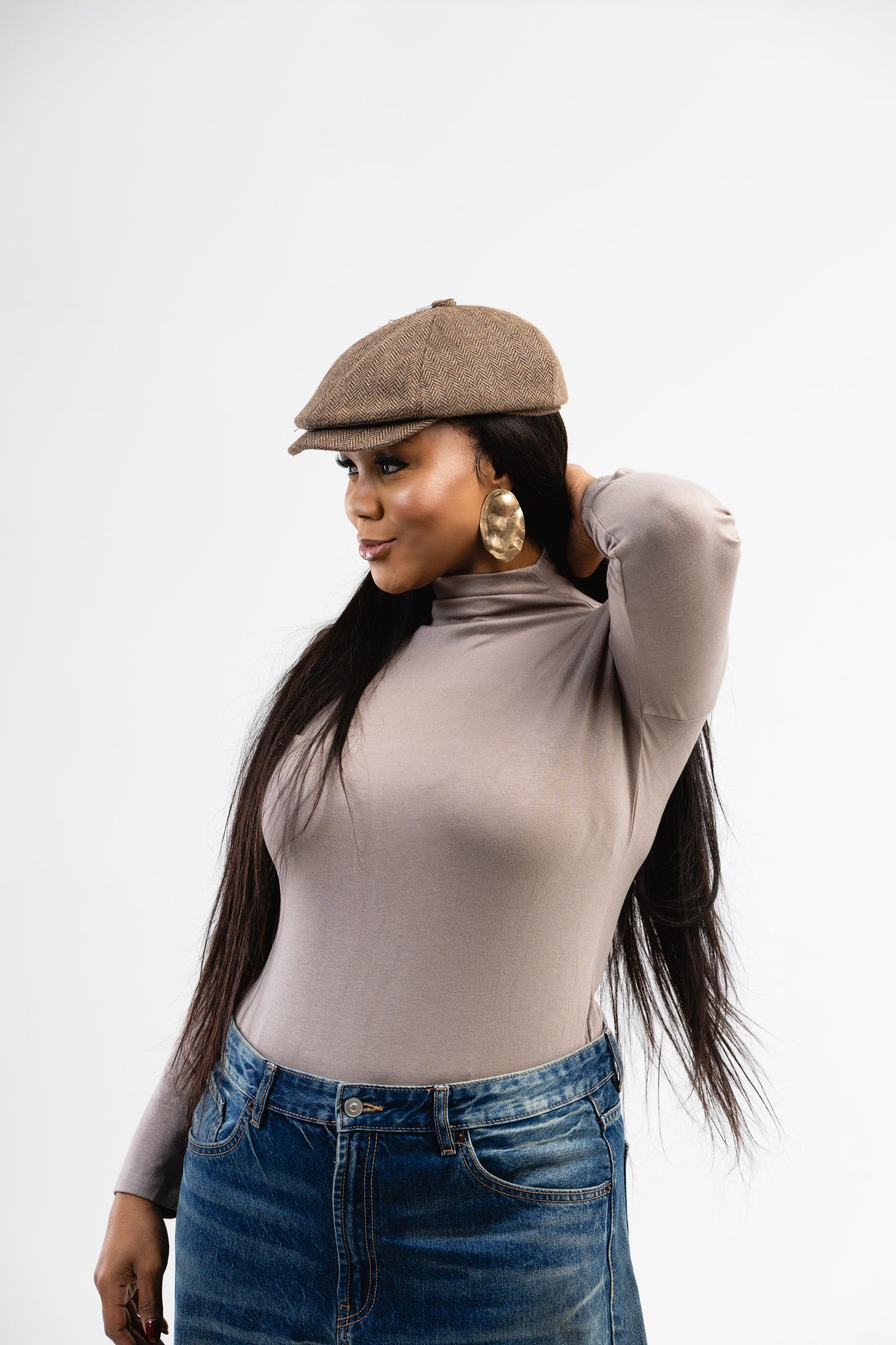 Taupe turtleneck