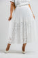 White pleat lace skirt