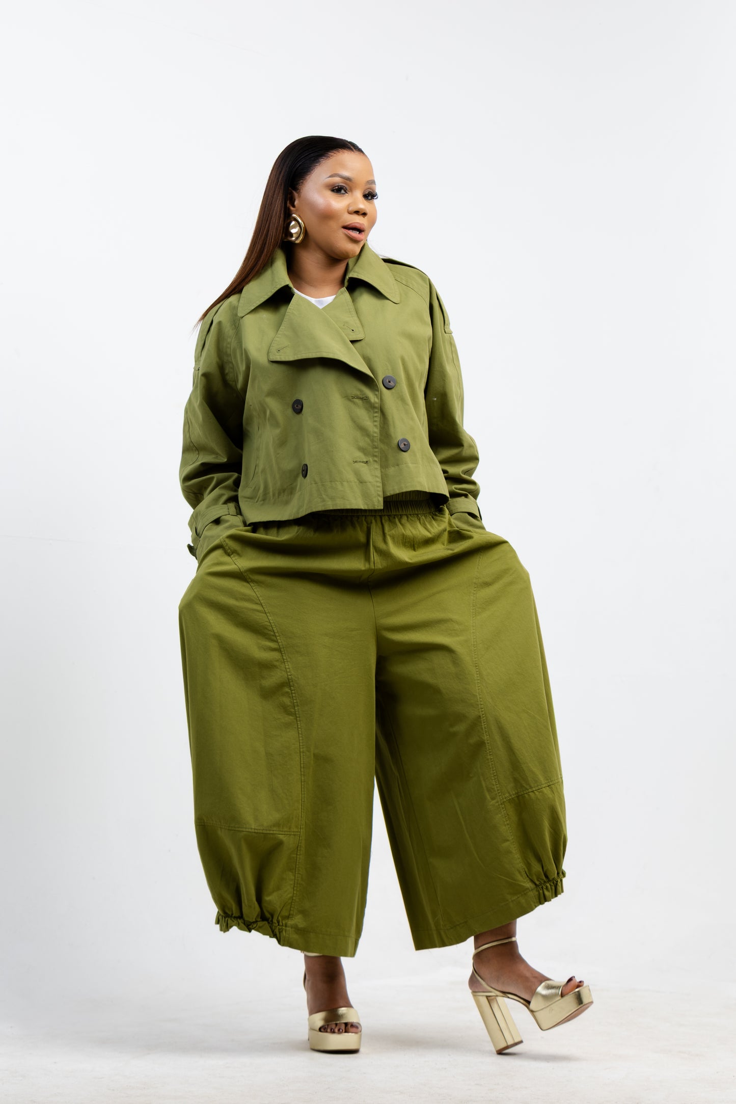 OLIVE STUDIO BARREL PANT