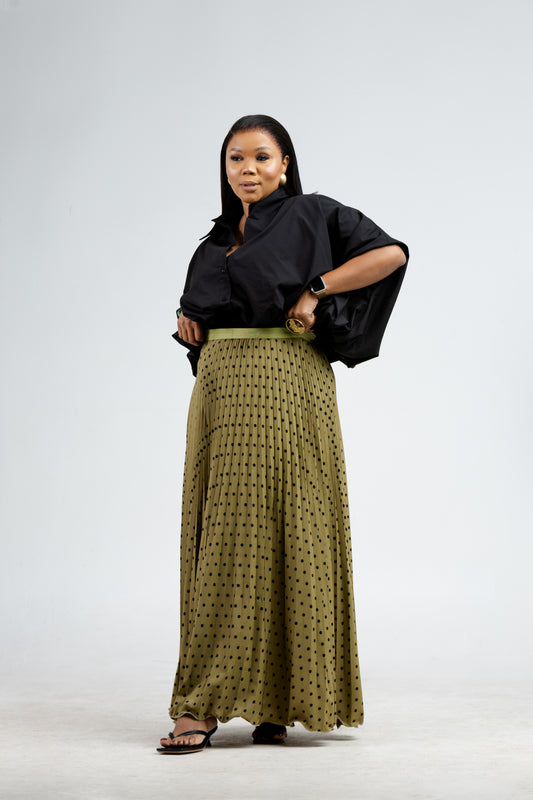 Dotty Olive Skirt