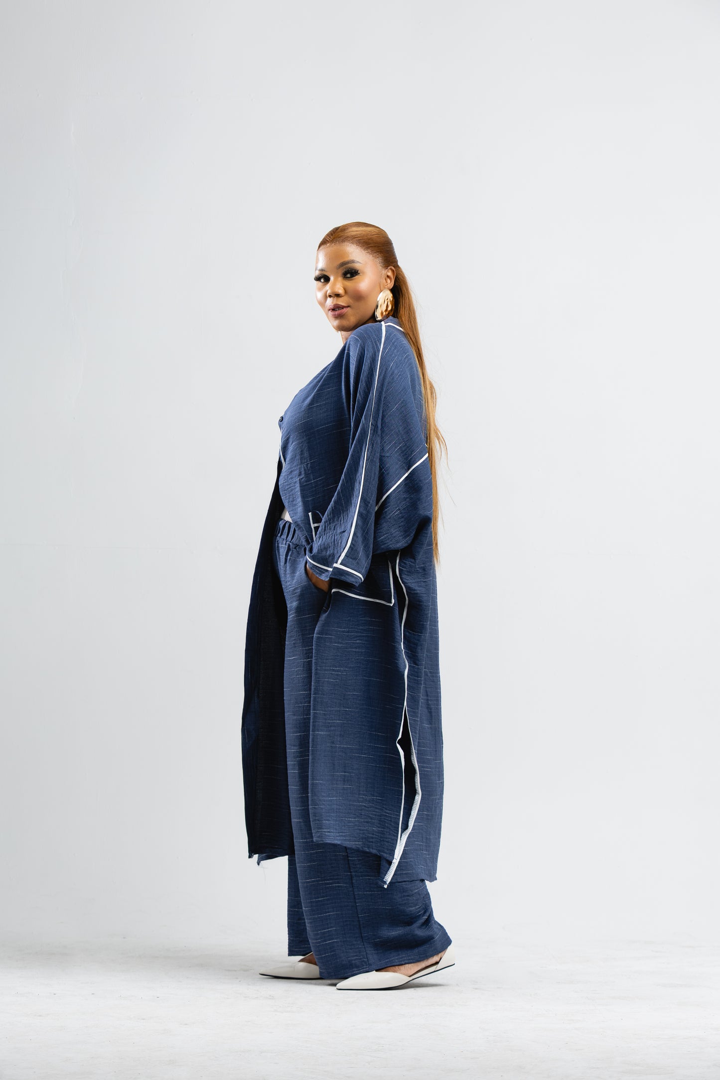 Blue kimono set