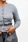 Grey Buttoned Cardigan