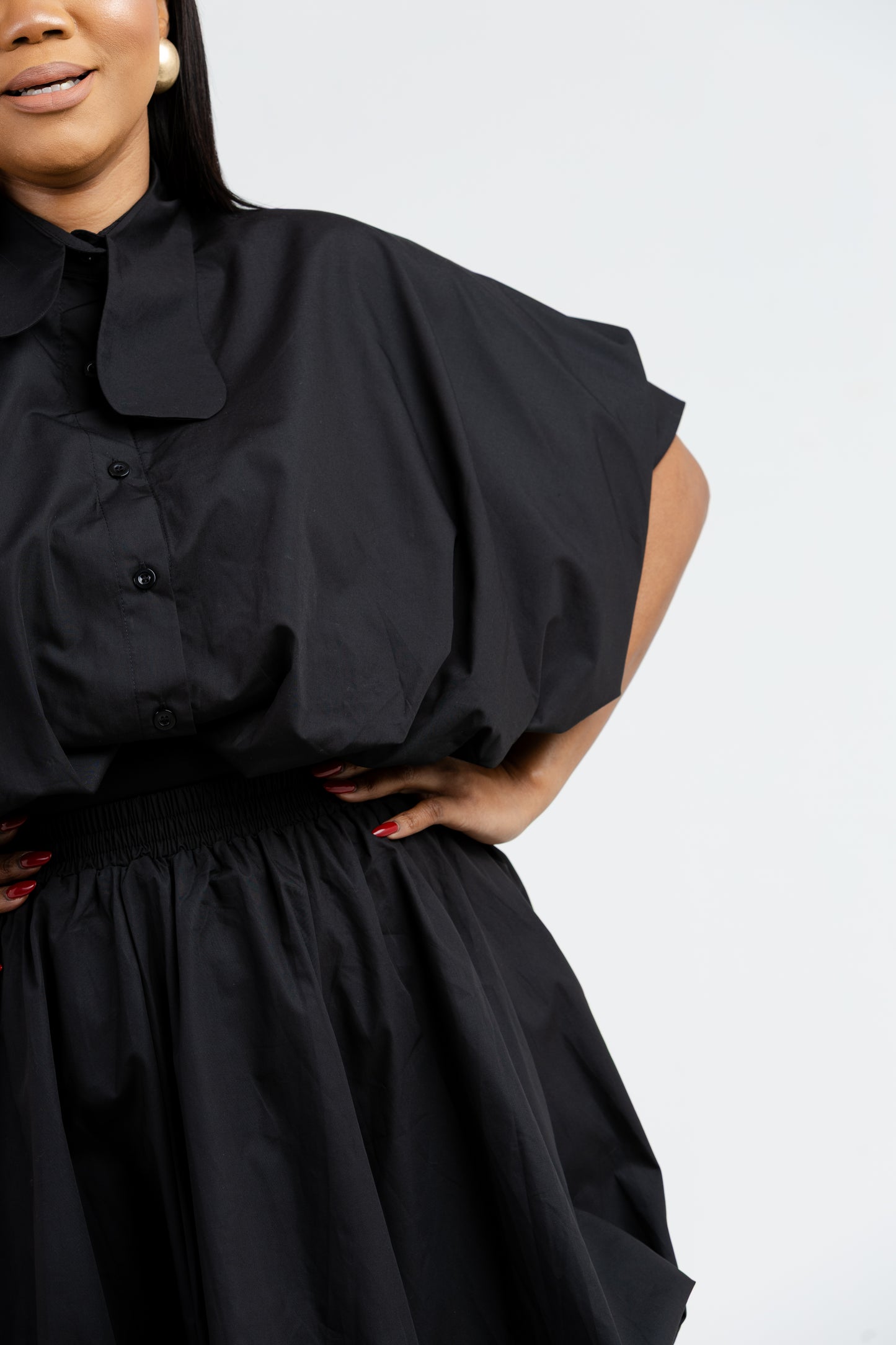 Monarch Bubble Shirt- Black