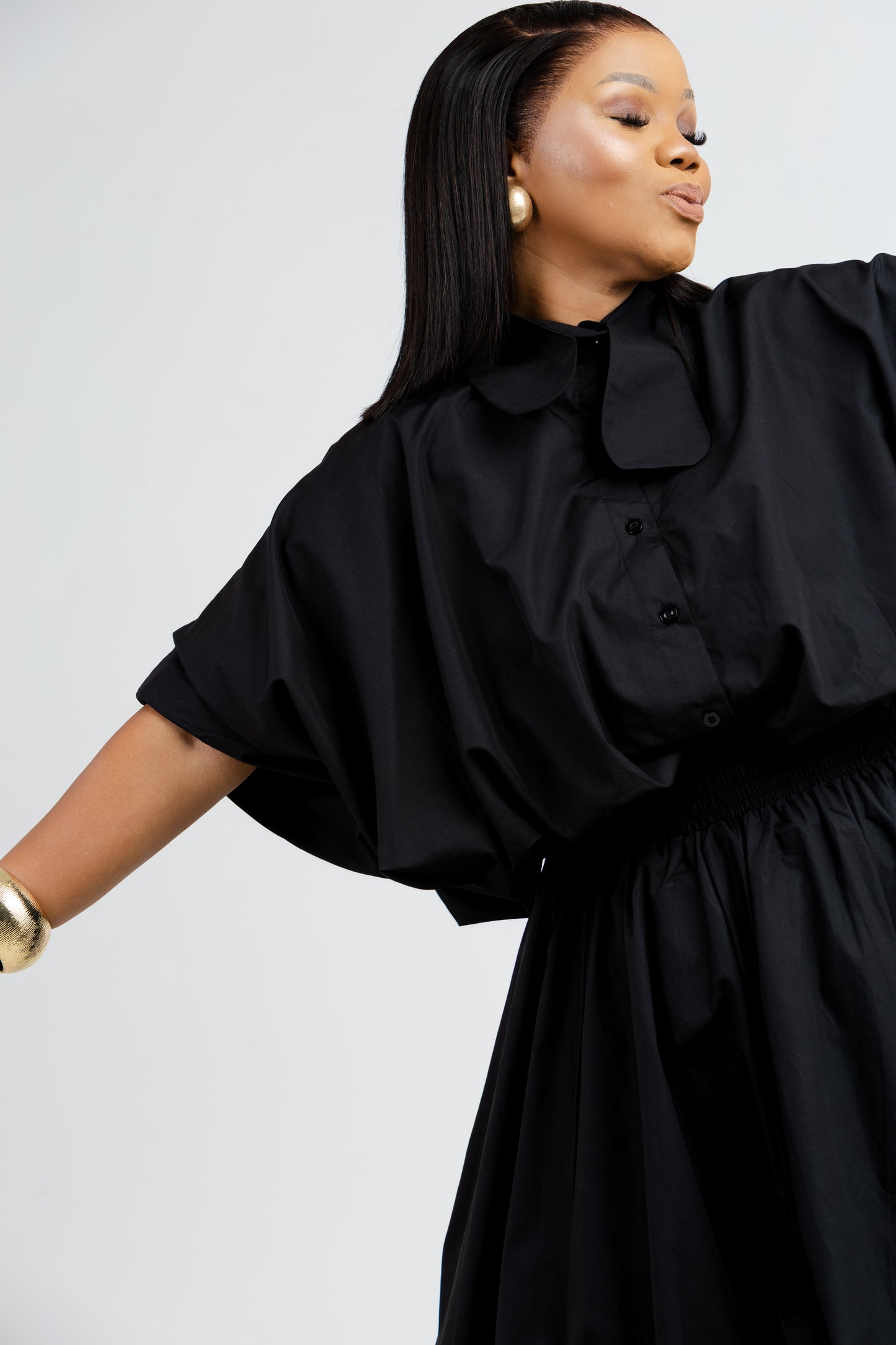 Monarch Bubble Shirt- Black
