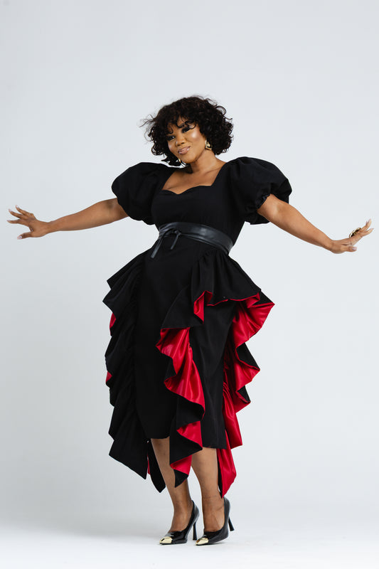 Rouge Ruffle Dress