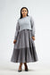 Grace Pleat Dress -Grey